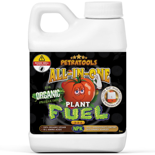 PetraTools All-in-One Plant Fuel Plant Food for Growers - Liquid Indoor Plant Fertilizer - Organic Liquid Plant Food, Outdoor Fruit and Flower Fertilizer, Plant Fertilizer Indoor Potted Plants (8 oz)