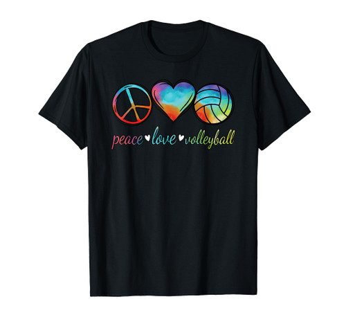 Peace Love Volleyball Funny Women Girls Volleyball Lover T-Shirt