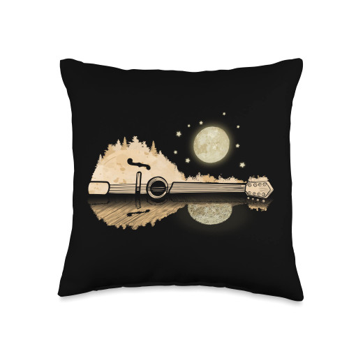 Mandolin Gifts For Bluegrass Lovers Player Country Music Lover Bluegrass Mandolin Throw Pillow, 16x16, Multicolor