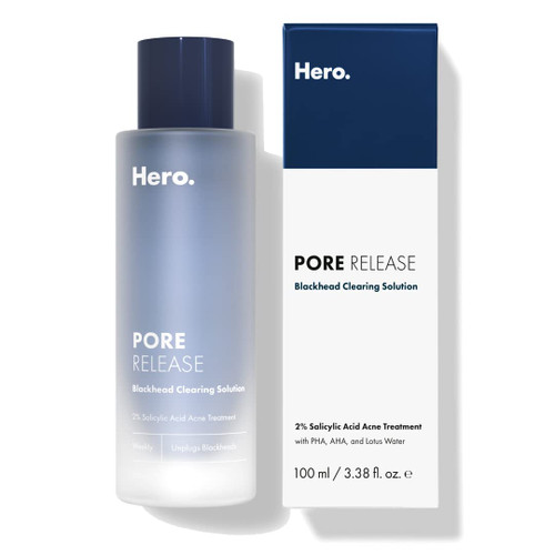 Hero Cosmetics Pore Release Blackhead Clearing Solution - Exfoliating Toner Featuring BHA, PHA, AHA and 2% Salicylic Acid (100 ml) Hero Cosmetics Pore Release Blackhead Clearing Solution - Exfoliating Toner Featuring BHA, PHA, AHA and 2% Salicylic Acid (100 ml)