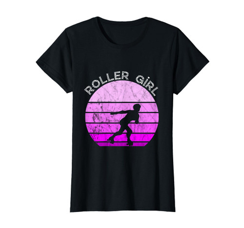 Roller Girl Roller Skater Retro Vintage Roller Skates T-Shirt