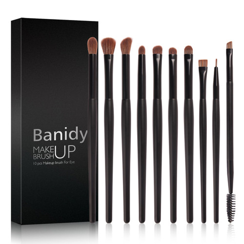 Banidy Eye Makeup Brushes 10pcs Eyeshadow Brushes Professional Eyebrow Eyeliner Makeup Brushes Set with Soft Synthetic Hairs & Real Wood Handle for Eyeshadow,Eyebrow, Eyeliner,Concealer,Foundation Banidy Eye Makeup Brushes 10pcs Eyeshadow Brushes Professional Eyebrow Eyeliner Makeup Brushes Set with Soft Synthetic Hairs & Real Wood Handle for Eyeshadow,Eyebrow, Eyeliner,Concealer,Foundation