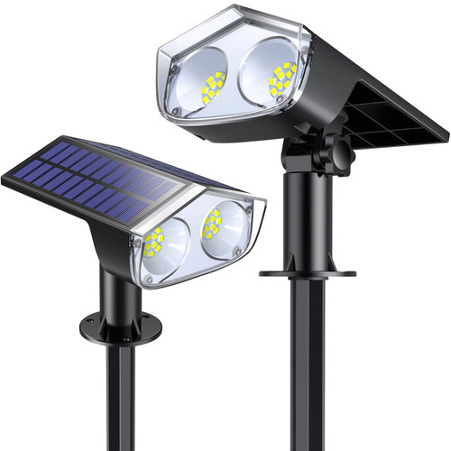 AloftSun Solar Lights Outdoor, 24 LEDs Spotlights for Outside, IP68 Waterproof Solar Landscape Auto On/Off, 2-in-1 Solar Spot Lights for Wall Lights/Garden/Yard Pathway, Cool White, 2 Pack AloftSun Solar Lights Outdoor, 24 LEDs Spotlights for Outside, IP68 Waterproof Solar Landscape Auto On/Off, 2-in-1 Solar Spot Lights for Wall Lights/Garden/Yard Pathway, Cool White, 2 Pack