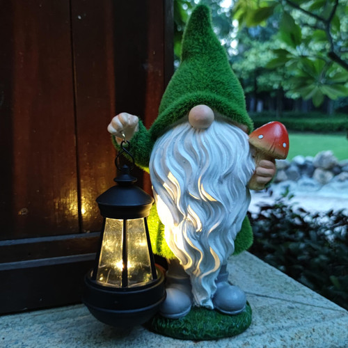 VIOYOUNS Solar Gnomes Garden Statues,Resin Gnome Figurine Holding Mushroom and Solar Lights Lantern,Outdoor Yard Art Decorations for Garden Patio Lawn VIOYOUNS Solar Gnomes Garden Statues,Resin Gnome Figurine Holding Mushroom and Solar Lights Lantern,Outdoor Yard Art Decorations for Garden Patio Lawn