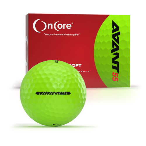 ONCORE GOLF - Avant 55 Value Golf Balls | Green Matte (One Dozen | 12 Premium Golf Balls) - Award Winning Performance