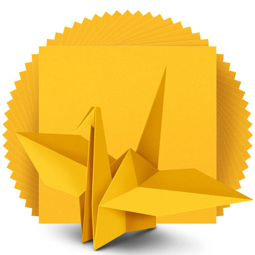 IOOLEEM Origami Paper, 200 Sheets, Dark Yellow Origami Papers, 6 Inch Square, Double Sided Colored Paper.