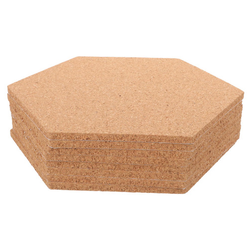 1 Set Hexagonal Corkboard Cork Board Small Corkboard Reminder Bulletin Board Cork Wall Reminder Message Board Display Bulletin Board Memo Bulletin Board Office Adhesive Cork Chips