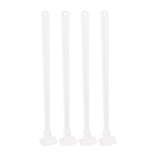 Hemoton 4pcs silicone whisk makeup spatula butter churn butt cream spatula Long Handle Scraper Bottle Scraper Cream Jam Spatula Cream Jam Scraper blender cake white