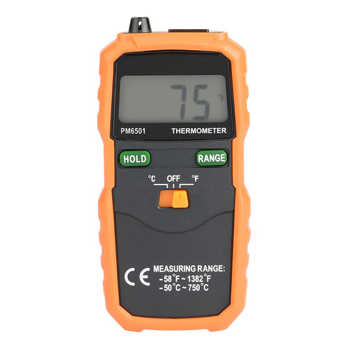 Electronic Thermometer, Thermometer, LCD Display PEAKMETER PM6501 K Type Digital Thermometer, High Precise, Science Lab Digital Thermometers