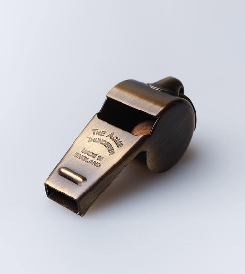 Acme Thunderer Whistle Large Tapered Mouth Antique Brass 58.5AB