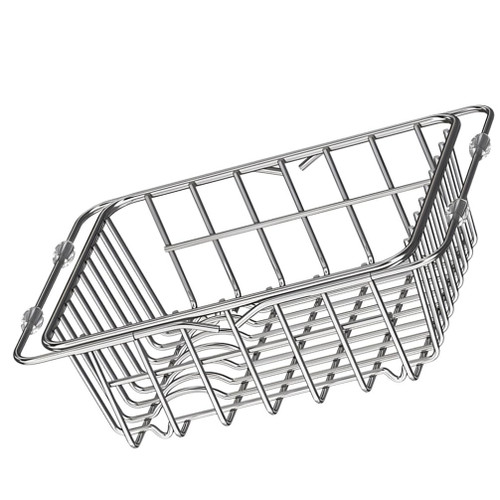 Zerodeko Sink Dish Drying Racks Expandable Dish Drainer Racks Stainless Steel Utensil Holders Over Sink Dish Rack Cutlery Basket Shelf for Kitchen Counter Vegetable A