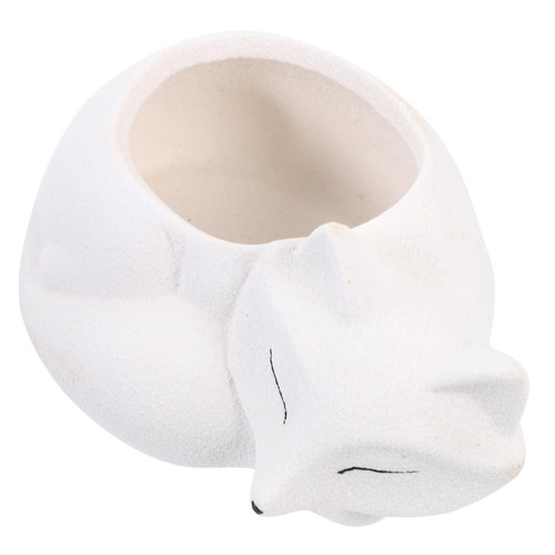 Sosoport 1pc Animal Succulent Flower Pot Flower Pot Planter Succulent Vase Ceramic Flower Pot Decorative Stand Fox Planter Mini Plant Pots Ceramic Flowerpot Ceramics Pearlescent Bonsai Pot