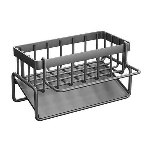 ZenvyA Kitchen Storage Rack rag Rack Sink draining Rack Wall-Mounted Sponge Steel Wire Ball dishwashing Storage Rack