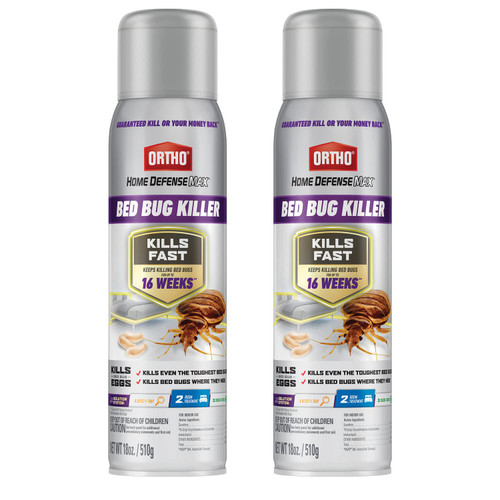 Ortho Home Defense Max Bed Bug Killer - Also Kills Fleas & Brown Dog Ticks, Spot Treatment, 18 oz. (2-Pack)