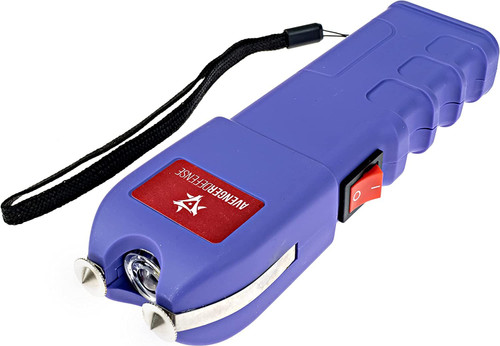 Avenger Defense Stun Gun for Self Defense - Protection Device for Women - Portable LED Flashlight (Pale Purple, Plastic)