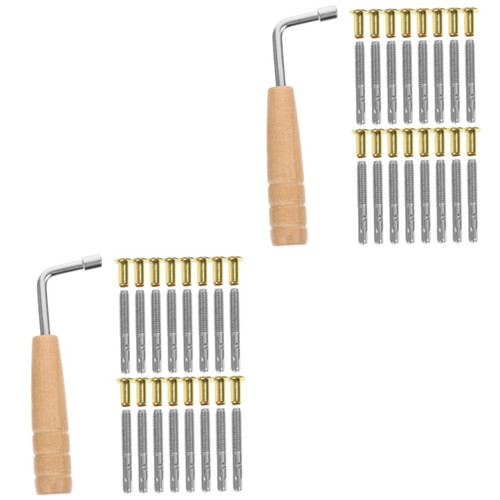 Vaguelly 2 Sets Turn Tuning for Lyre Autoharp Tuning Wrench Tuning Harp Lyre Harp Lyre Tuning Pin Lap Hammered Dulcimer Stringed Musical Instruments Omnichord Harp Pin Nail Piano Wood