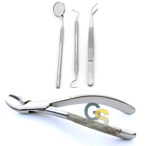 G.S Set of 4 PCS Oral Dental Extraction KIT with EXTRACTING Forceps #89