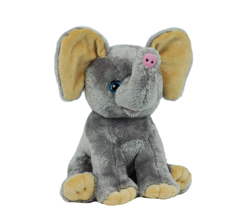 BEAREGARDS.COM Personal Recordable Talking Teddy Bear / Baby Heartbeat 8" Elephant with 20 sec Digital Recorder