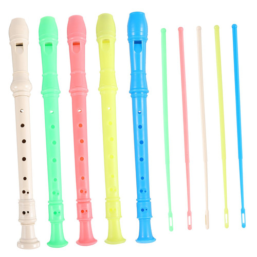 Abaodam 5pcs Clarinet Descant Flauta Recorder Soprano Recorder for Kids Toys German Style Treble Flute Recorder Toy Plastic Soprano Recorder Plastic Flutes Child Music Logger Abs
