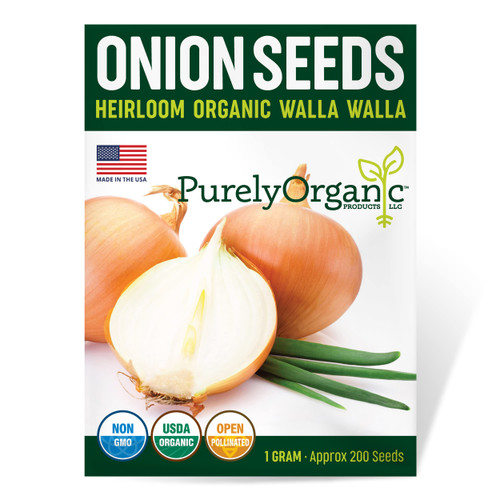 Purely Organic Products Purely Organic Heirloom Onion Seeds (Walla Walla) - Approx 250 Seeds