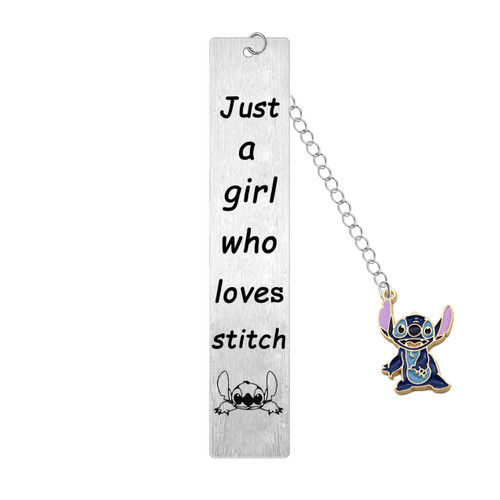 Stitch Bookmark Gifts, Just A Girl Who Loves Stitch, Stitch Gifts for Girls Stitch Stuff Stitch Birthday Christmas Gifts for Daughter Friends Sister Niece