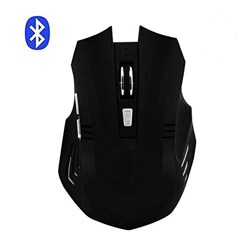 Rechargeable 2.4GHz Wireless Bluetooth Mouse,Silent Optical Wireless Mouse 800/1200/1600 DPI for Bluetooth Enabled Computer, Laptop or Tablet Running Windows, Mac OS, Chrome or Android (Black)