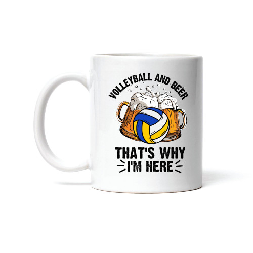 Funny Volleyball Beer Gift Idea for Volleyball Player Mom Team Coach 11oz 15oz White Coffee Mug Funny Volleyball Beer Gift Idea for Volleyball Player Mom Team Coach 11oz 15oz White Coffee Mug