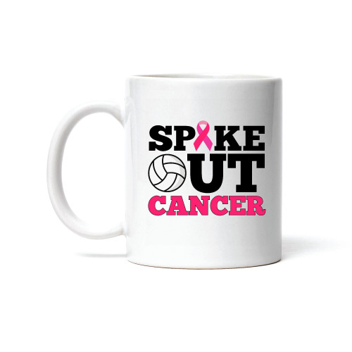 Gift for Supporting Breast Cancer Awareness Volleyball Pink Ribbon 11oz 15oz White Coffee Mug Gift for Supporting Breast Cancer Awareness Volleyball Pink Ribbon 11oz 15oz White Coffee Mug
