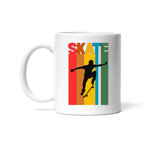 Skateboarding Mug Gift for Skateboarders Lovers of Skate Boarding Sport and Tricks 11oz 15oz White Coffee Mug Skateboarding Mug Gift for Skateboarders Lovers of Skate Boarding Sport and Tricks 11oz 15oz White Coffee Mug
