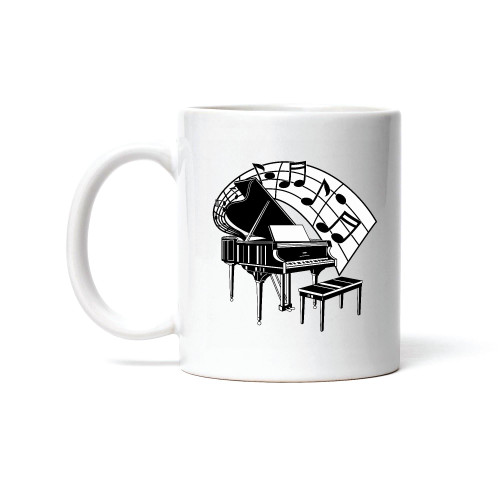 Gift for Piano Player Musician Pianist 11oz 15oz White Coffee Mug Gift for Piano Player Musician Pianist 11oz 15oz White Coffee Mug