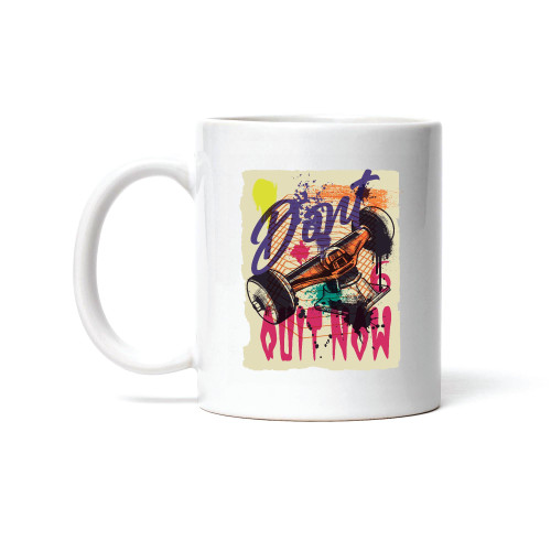 Skateboarding Gift with Inspirational Quote for Urban Skaters 11oz 15oz White Coffee Mug Skateboarding Gift with Inspirational Quote for Urban Skaters 11oz 15oz White Coffee Mug