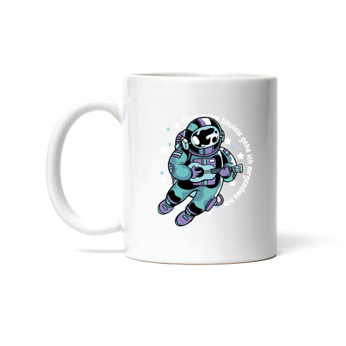 Unique Gift Idea Featuring Astronaut Playing Ukelele Perfect Present for Music Lovers 11oz 15oz White Coffee Mug Unique Gift Idea Featuring Astronaut Playing Ukelele Perfect Present for Music Lovers 11oz 15oz White Coffee Mug