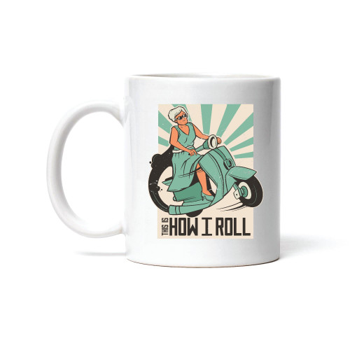 Women Scooter Gift Inspirational Quote Illustration Present for Female Riders 11oz 15oz White Coffee Mug Women Scooter Gift Inspirational Quote Illustration Present for Female Riders 11oz 15oz White Coffee Mug