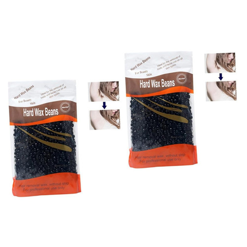 FRCOLOR 2pcs Quick Hair Removal Hard Wax Beans Painless Hair Removal Painless Legs Hair Blackcurrant Suite Depilatory Wax Bronzing Pearls for Face Wax Bead Face Stencils Barber Makeup Body