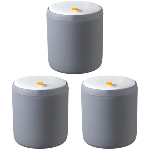 jojofuny 3pcs Garbage Can Mini Plastic Trash Can Mini Countertop Trash Can Small Trash Bucket Mini Rubbish Storage Bin Vanity Trashcan with Lid Desktop Waste Bin Simple Tissue Basket
