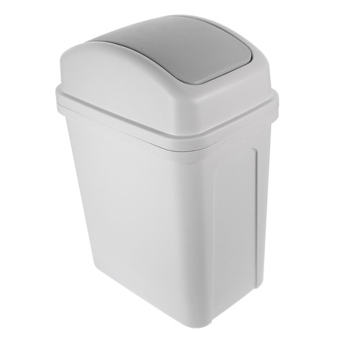 CHILDWEET Shake Lid Trash Can Swing Lid Trash Bucket Plastic Kitchen Trash Can Waste Paper Basket Trashcans for Bathrooms Kitchen Garbage Can Dust Bin Bins Detachable Pp Cover White Office