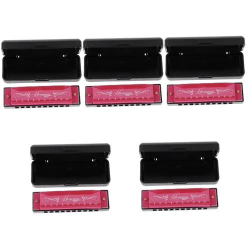 Vaguelly 5pcs Harmonica c Key Kids Musical Instrument Mouth Adult Harmonica Blues Harmonica Colorful Harmonica Jaw Harp Harmonicas for Adults Student Bass Metal Comfortable Horns Toddler