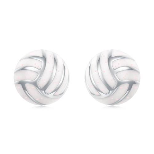 925 Sterling Silver Ball Earrings Glitter Volleyball/Soccer/Football/Basketball/Baseball Earrings Sports Jewelry for Women Gifts Player Lover Hypoallergenic (Volleyball) 925 Sterling Silver Ball Earrings Glitter Volleyball/Soccer/Football/Basketball/Baseball Earrings Sports Jewelry for Women Gifts Player Lover Hypoallergenic (Volleyball)