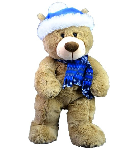 PLUSH TOYS WONDERLAND Toboggan The Teddy Stuffed Animal,16 Inch Teddy Bear with a Stylish Scarf-Teddy Bear Your Bedtime Companion Plushie Gift for Valentines Day,Birthday,Room Decor,Teddy Lover,Kids!