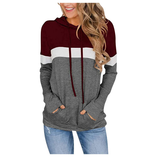 YFJRBR deal of the day Womens Crewneck Sweatshirt Pullover Loose Fit Tops Trendy Casual Crewneck Cute Pullover Tops Pocket clip coupon