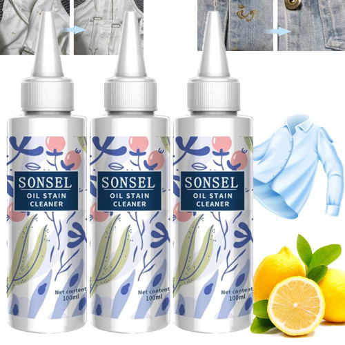 Sonsel Oil Stain Cleaner,Sonsel Oil Stain Remover,Garment Stubborn Stain Cleaner,Stain Remover for Clothes,Sonsel Stain Remover,Grease Remover for Clothes,Fabric Stain Remover (3PC) Sonsel Oil Stain Cleaner,Sonsel Oil Stain Remover,Garment Stubborn Stain Cleaner,Stain Remover for Clothes,Sonsel Stain Remover,Grease Remover for Clothes,Fabric Stain Remover (3PC)
