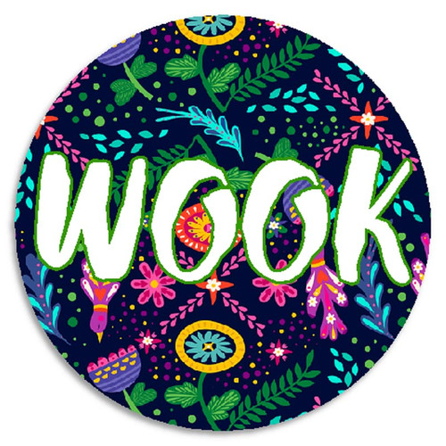 Wook - 3 Pack Circle Stickers 3 Inch - Music Festival Hippie