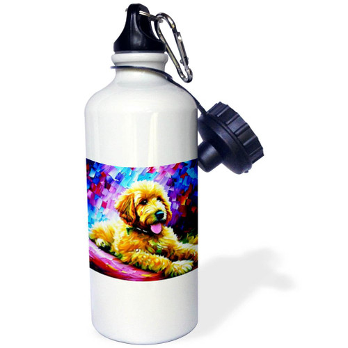 3dRose Goldendoodle dog portrait. Colorful digital painting. Gift for... - Water Bottles (wb-378620-1) 3dRose Goldendoodle dog portrait. Colorful digital painting. Gift for... - Water Bottles (wb-378620-1)