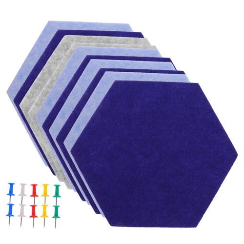 Abaodam 10pcs Hexagonal Felt Board Felt Memo Board Self Adhesive Felt Pads Wall Adhesive Felt Board Hexagon Felt Tiles Felt Board Tiles Felt Notice Boards Office Decorations Cork Board