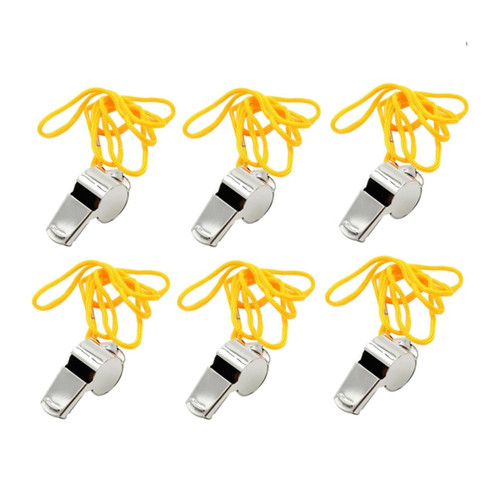 VANZACK 12pcs Metal Whistle Emergency Whistle Loud Whistle Survival Whistle Stainless Steel