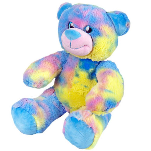 Plush Gear Cotton Candy Teddy Bear - 16-Inch Tie Dye Colored Stuffed Animal Plush Toy, Sweet & Colorful Cuddly Plushie for Kids