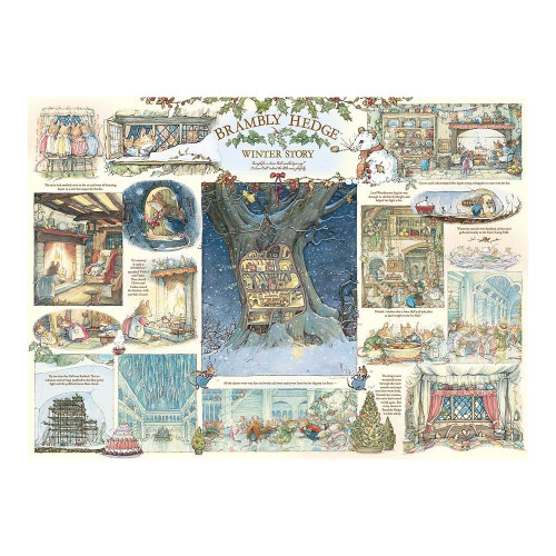 Cobble Hill 1000 Piece Puzzle - Brambly Hedge Winter Story - Sample Poster Included