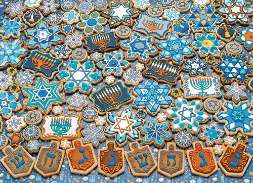 Cobble Hill 1000 Piece Puzzle - Hanukkah Cookies - Sample Poster Included