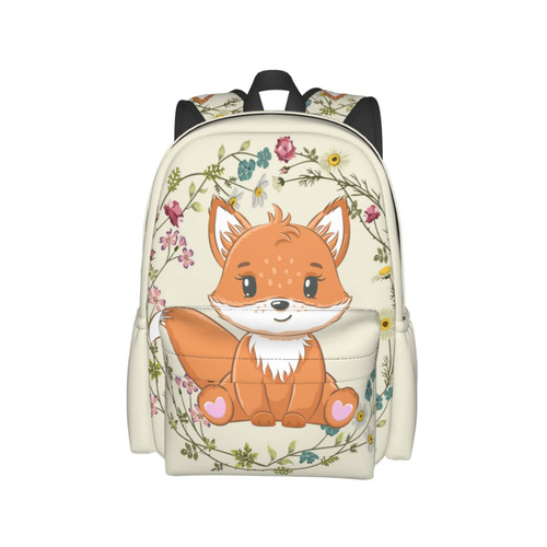 Aiojool Cute Fox Backpack Large Laptop Backpack Lightweight Backpack Casual Daypack