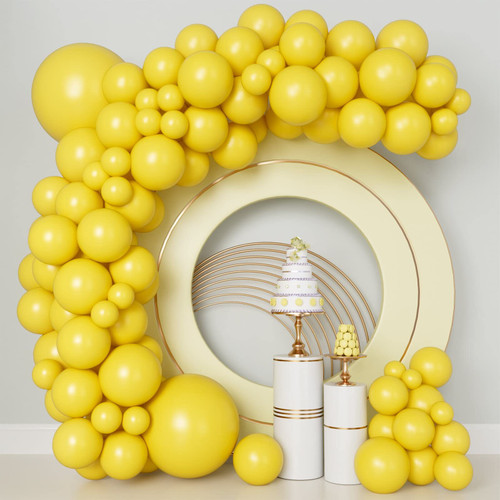 AobkDeco Yellow Balloons 84PCS Yellow Balloons Garland Arch Kit 5/10/12/18 In Different Sizes Latex Yellow Balloons for Birthday Wedding Baby Shower Decorations Honeybee Sunflower Theme Party Supplies AobkDeco Yellow Balloons 84PCS Yellow Balloons Garland Arch Kit 5/10/12/18 In Different Sizes Latex Yellow Balloons for Birthday Wedding Baby Shower Decorations Honeybee Sunflower Theme Party Supplies